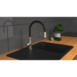 Eisl Spültischarmatur Edelstahloptik Flexo Schwarz -Küchenwelt Verkauf 9002560796561 2759 3