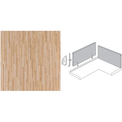 Küchenrückwand 296 Cm X 58,5 Cm Feinstab Butcherblock Hell (WS372 FB) 4 Küchenrückwand 296 Cm X 58,5 Cm Feinstab Butcherblock Hell (WS372 FB) – Bild 2