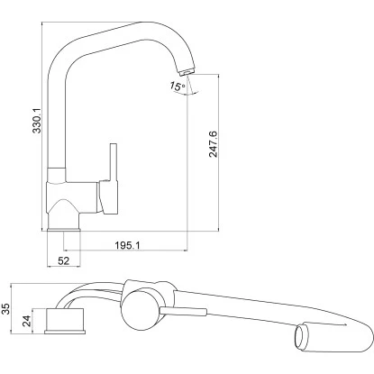 AquaSu Küchenarmatur LarinaEdelstahl 4 AquaSu Küchenarmatur LarinaEdelstahl – Bild 2