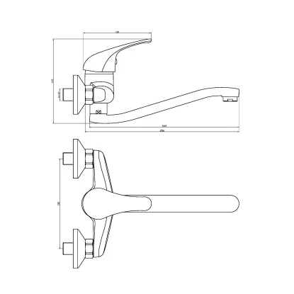 Eisl EUROPA Wand-Spültischarmatur Chrom 4 Eisl EUROPA Wand-Spültischarmatur Chrom – Bild 2